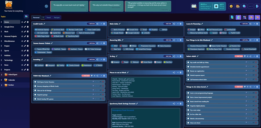 TabNook Dashboard - Theme Example 3